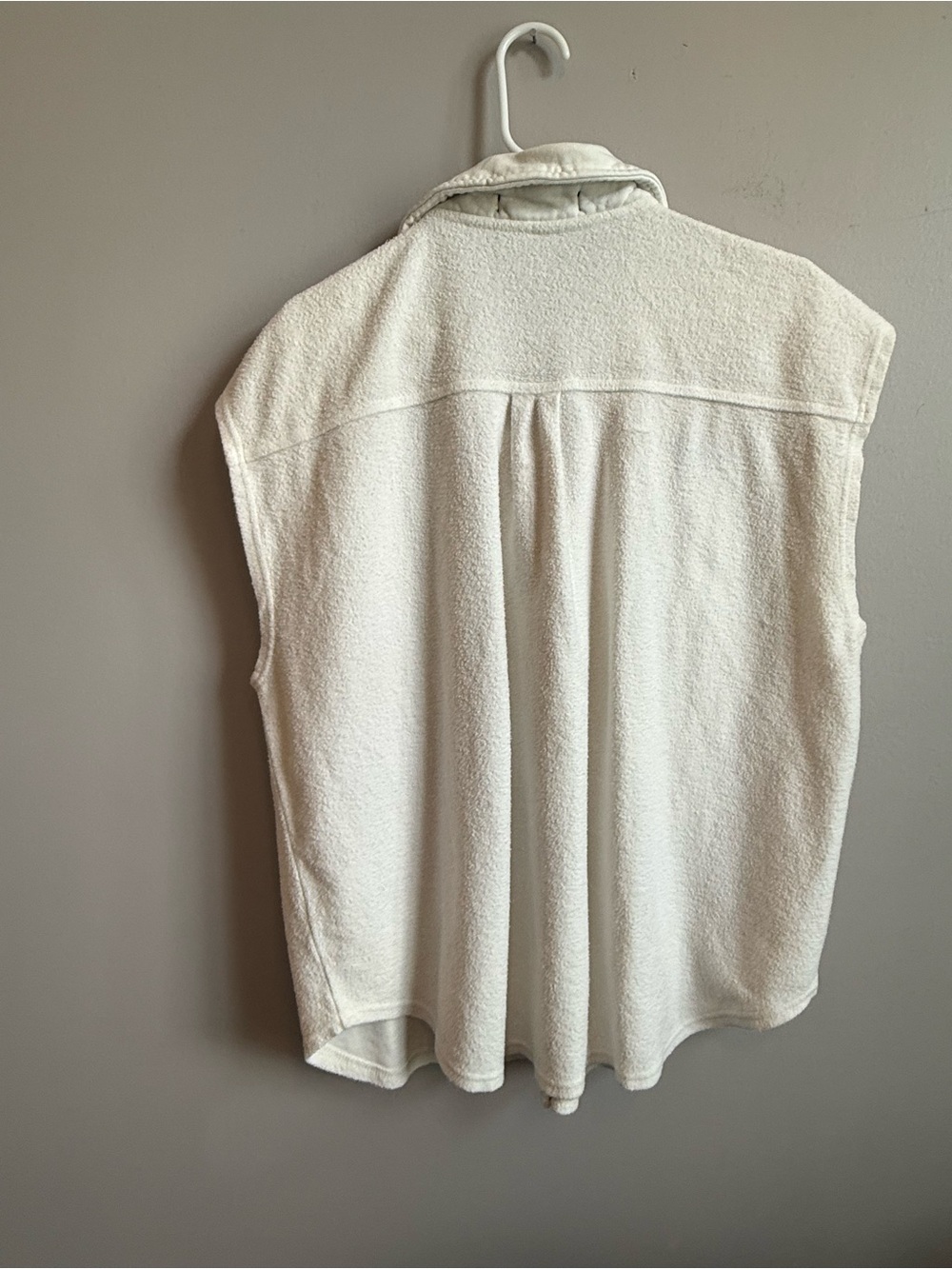 Forever 21 Cream Button-Front Collared Vest - Picture 3 of 3